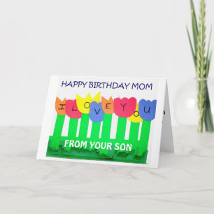 FROM SON TO MOM ON BIRTHDAY CARD