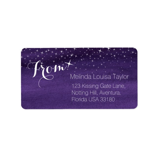 From starry sky wedding return address labels (Front)