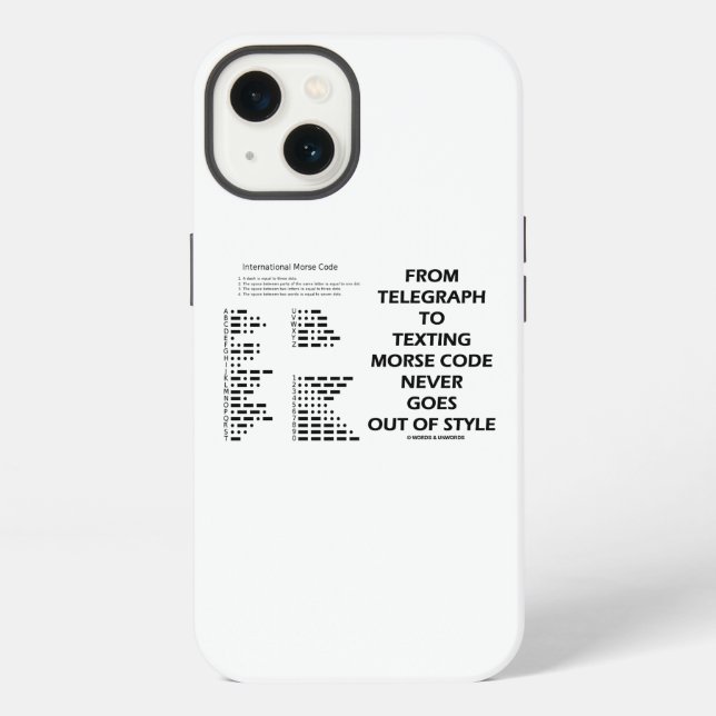 From Telegraph To Texting Morse Code Never Humour iPhone Case (Back)