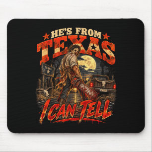 From texas can tell scary chainsaw horror mouse pad