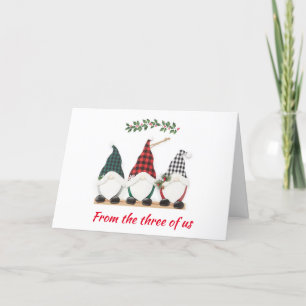 FROM THE 3 OF US=WISHES OF JOY HOLIDAY CARD