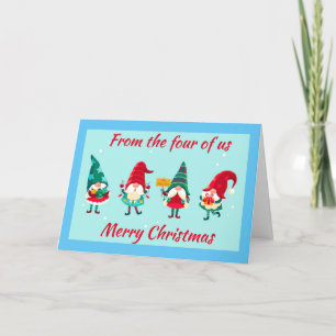 FROM THE "4" OF US=WISHES OF JOY HOLIDAY CARD