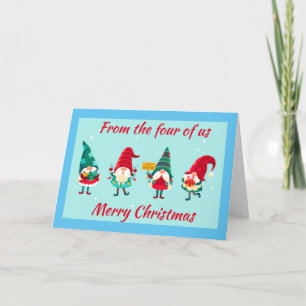 FROM THE "4" OF US=WISHES OF JOY HOLIDAY CARD