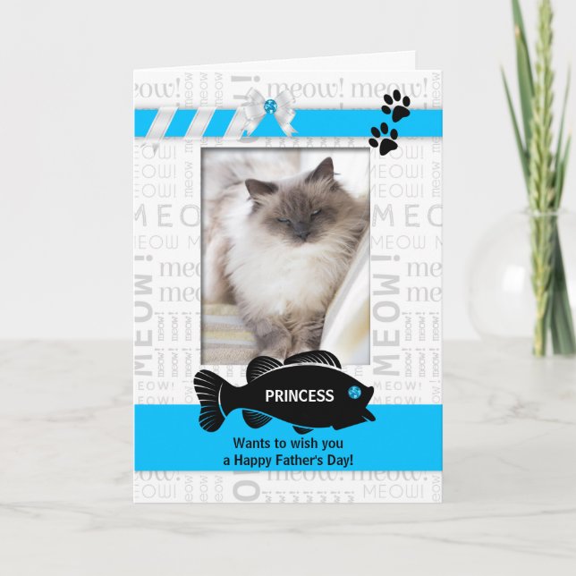 from the Cat Fun Father's Day Blue Pet Photo Card (Front)