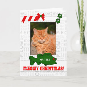 from the Cat Meowy Christmas Pet's Photo Vertical Holiday Card