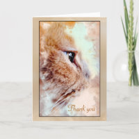 From The Cat Watercolor Tabby Thank You Card