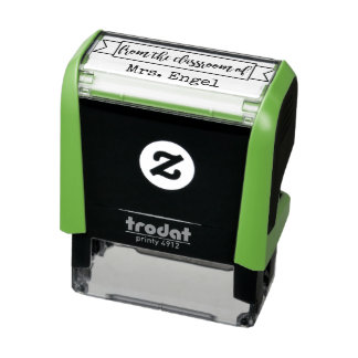 FROM THE CLASSROOM OF- personalised teacher stamp
