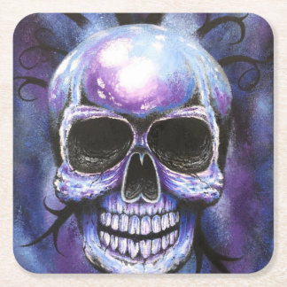 "From the Darkness" Skull Art Drink Coaster