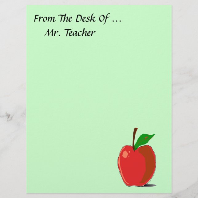 From The Desk Of... Apple Stationery (Front)