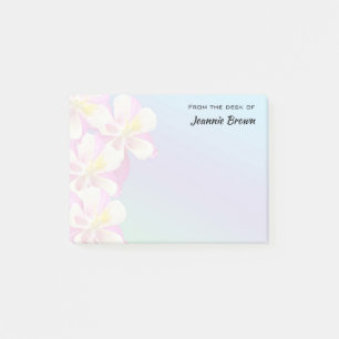 From the Desk of Beautiful Columbine Flowers Post-it Notes