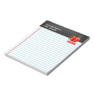 From the Desk of Chalkboard World's Best Teacher Notepad
