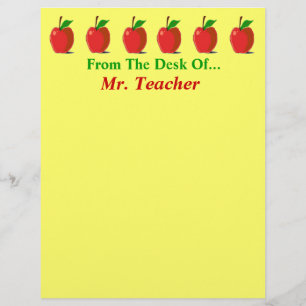 From The Desk Of... Custom Apples Stationery