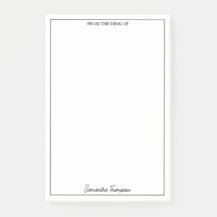 From The Desk Of Custom Name Office Stationery Post-it Notes