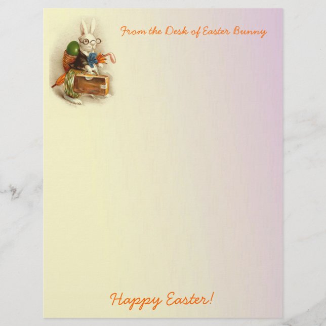 From the Desk of Easter Bunny Letterhead (Front)