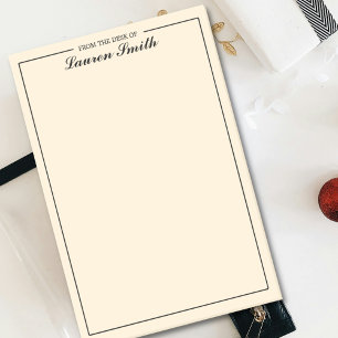 From The Desk Of Elegant Minimalist Cream Post-it Notes