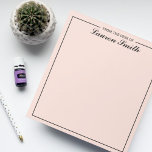 From The Desk Of Elegant Minimalist Plush Pink Notepad<br><div class="desc">This Elegant Minimalist Plush Pink Notepad is the perfect addition to your desk! Personalised with your name,  this sleek notepad will elevate your note-taking experience. Whether you're jotting down important reminders or doodling during a brainstorming session,  this stylish notepad is sure to brighten your day.</div>