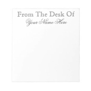 FROM THE DESK OF NOTEPAD