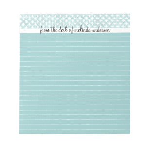 From the Desk Of Personalised Lined Notepad, Blue Notepad