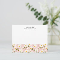 From The Desk Of Pink White Daisy Flower Pattern