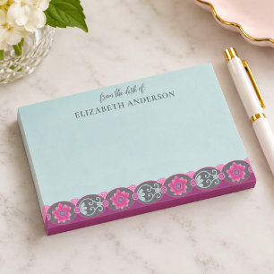 From the Desk of Pretty Floral Post-it Notes