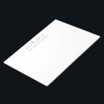 From The Desk Of Sage Green Personalised Trendy Notepad<br><div class="desc">From the desk of script name notepad. Great for the little reminders and to dos for home,  school or office.</div>