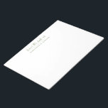 From The Desk Of Sage Green Personalised Trendy Notepad<br><div class="desc">From the desk of script name notepad. Great for the little reminders and to dos for home,  school or office.</div>