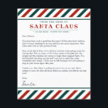 From the Desk of Santa Claus Christmas Letter<br><div class="desc">This cute letter from Santa features red and green stripes and a message: From the Desk of Santa Claus. Just write a personal message or keep it as is and voila! A great Christmas accessory for anyone with children. Feel free to customise or edit further by clicking the "customise further"...</div>