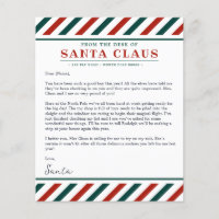 From the Desk of Santa Claus Christmas Letter