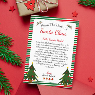 From the Desk of Santa Claus | Christmas Letter Holiday Card