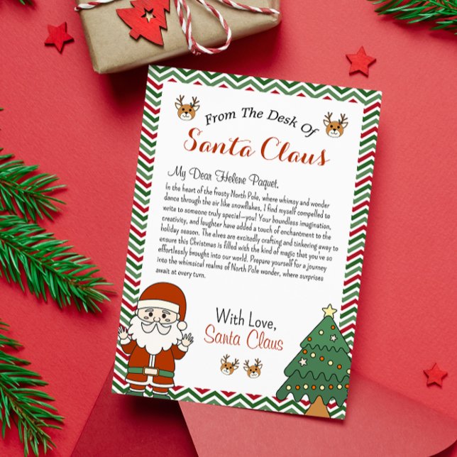 From the Desk of Santa Claus Christmas Letter Holiday Card (Creator Uploaded)