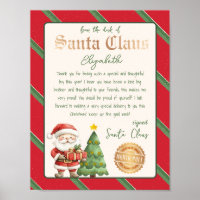 From the desk of Santa Claus Tree Santa Letter
