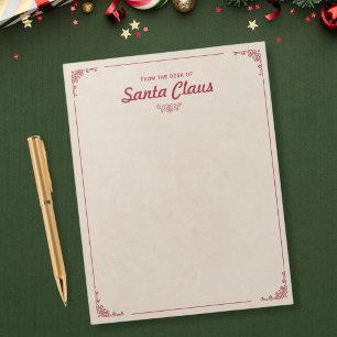 From the Desk of Santa - Vintage Christmas Notepad