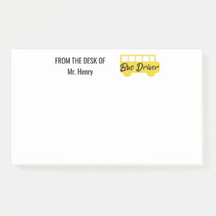 From The Desk Of School Bus Driver Personalised Post-it Notes