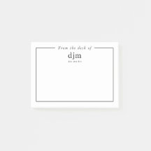 From The Desk Of Simple Minimalist Business Notes