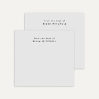 From The Desk of Simple Monogram Grey  