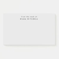 From The Desk of Simple Monogram Grey  