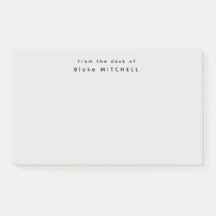 From The Desk of Simple Monogram Grey  