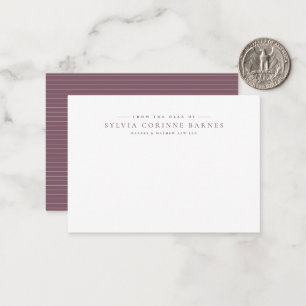 From the desk of simple professional classic mauve card