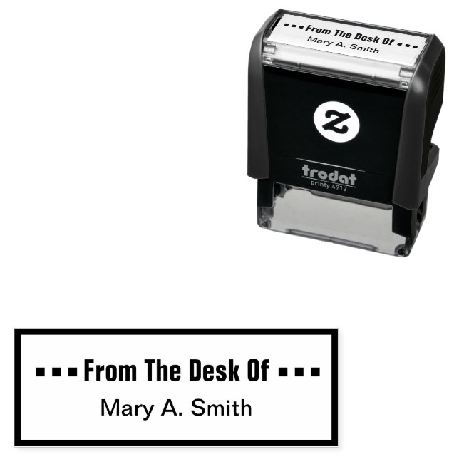 From The Desk Of Simple Your Name Template Self-inking Stamp (In Situ)