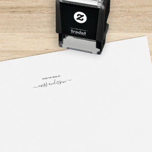 From The Desk Of Teacher Trendy Script Name Self-inking Stamp