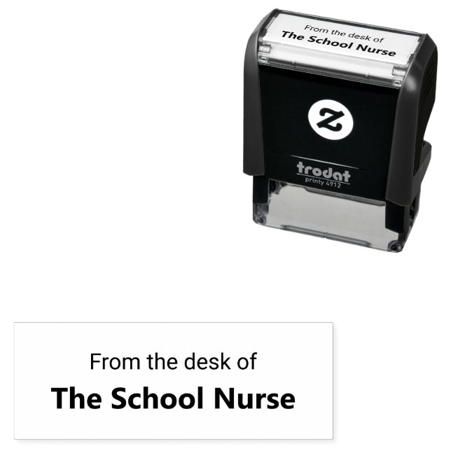 From the desk of the School Nurse Self-inking Stamp (In Situ)