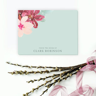 From The Desk Of Trendy Watercolor Bouquet Post-it Notes