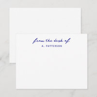 From The Desk Of True Navy Blue Stylish Modern