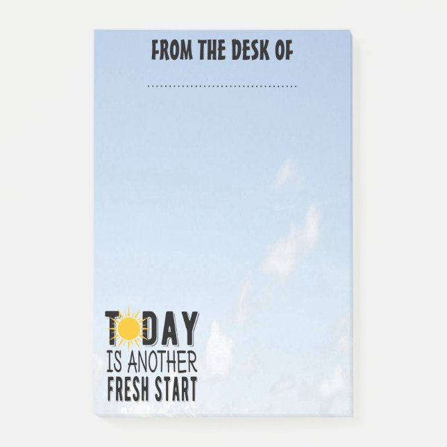 From the desk of - work notice post-it notes (Front)