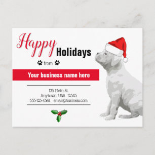 From the Dog Christmas Cards - White Boxer Puppy