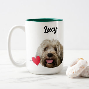 From the dog custom photo/name & funny dog quote Two-Tone coffee mug