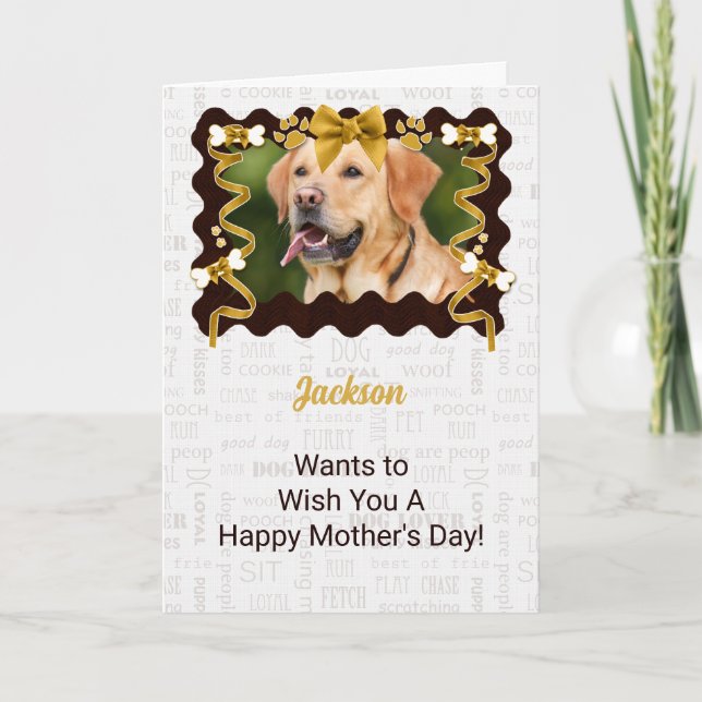 From the Dog Mother's Day in Brown and Gold Card (Front)