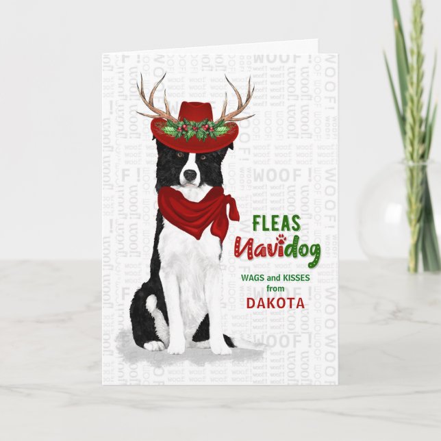 from the Dog Western Border Collie Christmas Holiday Card (Front)