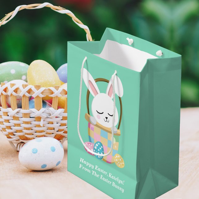From The Easter Bunny Cute Pastel Green Kids Gift Medium Gift Bag (Creator Uploaded)