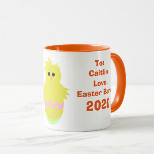 From the Easter Bunny Pink Green Chick Keepsake Mug